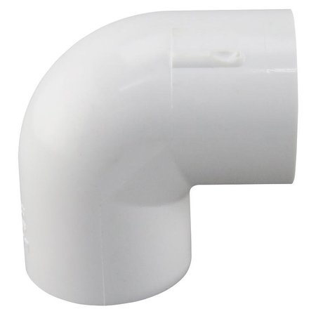 GENOVA LASCO Pipe Elbow, 1 in, Slip, 90 deg Angle, PVC, White, SCH 40 Schedule 406010CPRMC